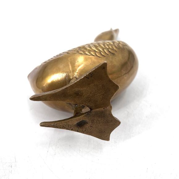 Vintage Brass Standing Duck Goose Figurine 4.5" X 7.75" Tall - Picture 9 of 9